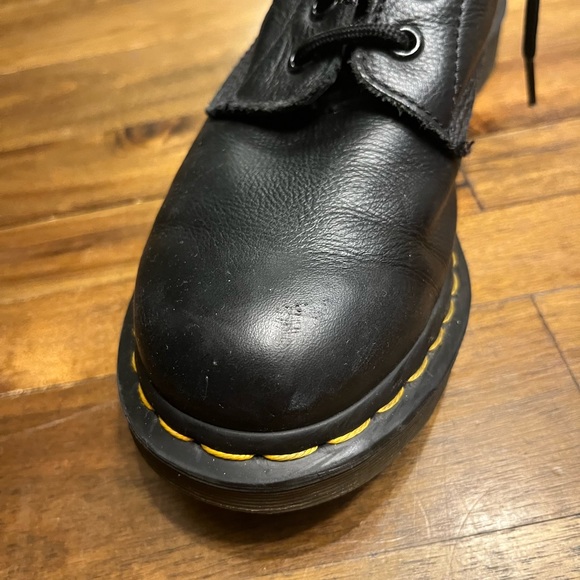Dr Martens Soft Leather Pascal Black Combat Boots 7 - Picture 4 of 8